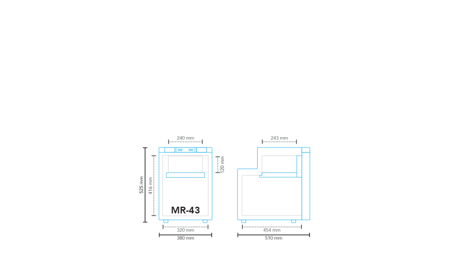 Refrigerador compresor MR-43