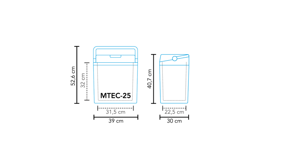 Nevera termoeléctrico MTEC-25 AC/DC