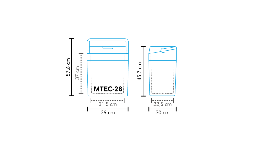 Nevera termoeléctrico MTEC-28 AC/DC