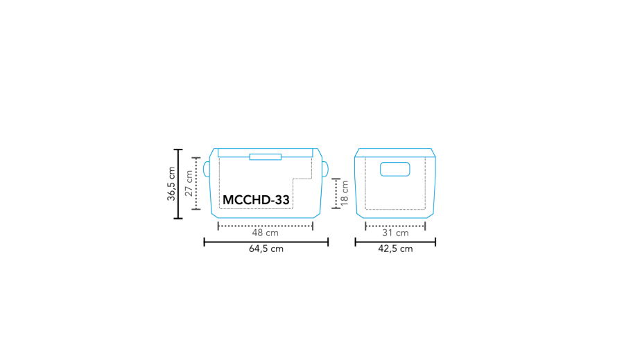 Nevera portátil con compresor MCCHD-33 DC