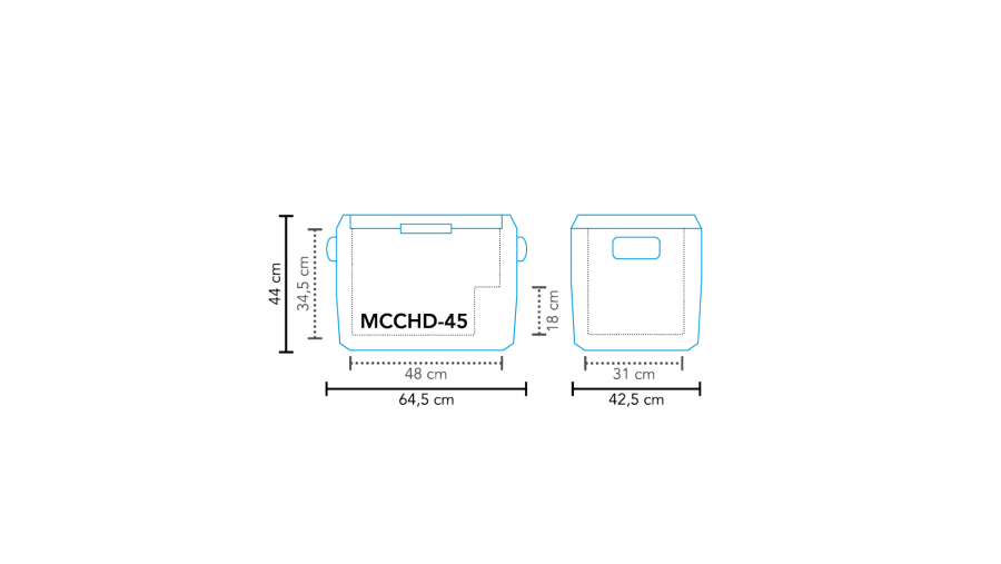 Nevera portátil con compresor MCCHD-45 DC