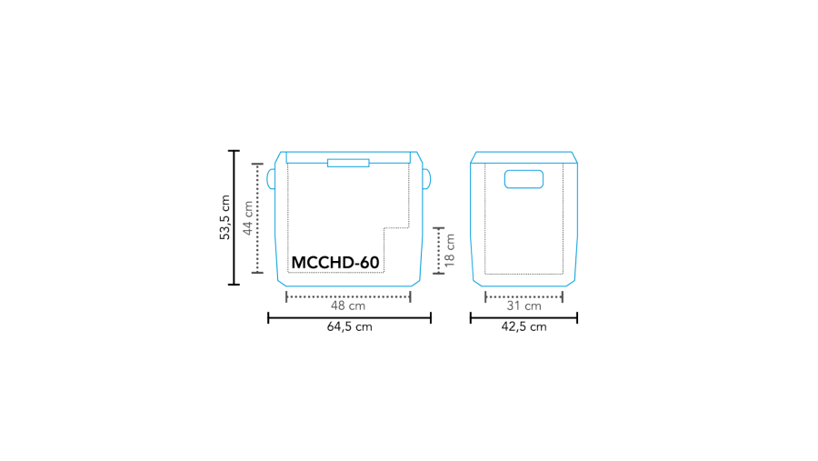 Nevera portátil con compresor MCCHD-60 DC