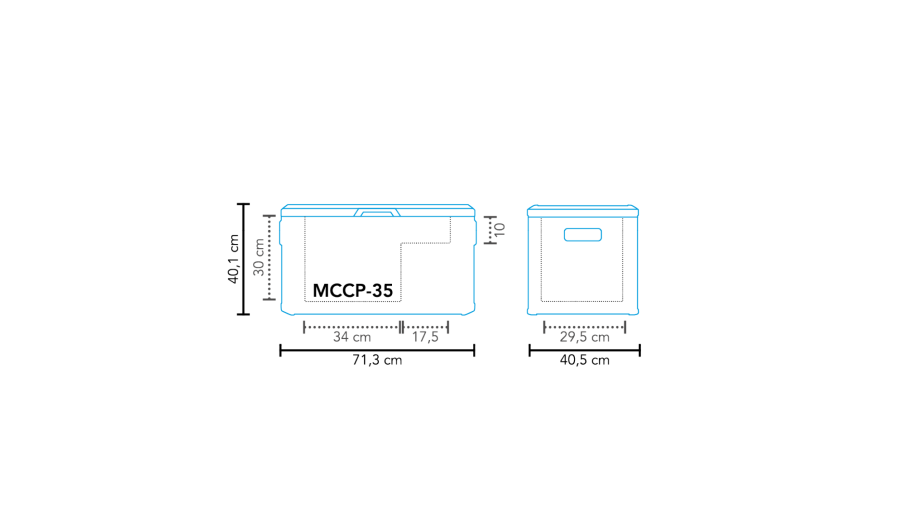 Nevera portátil con compresor MCCP-35 AC/DC