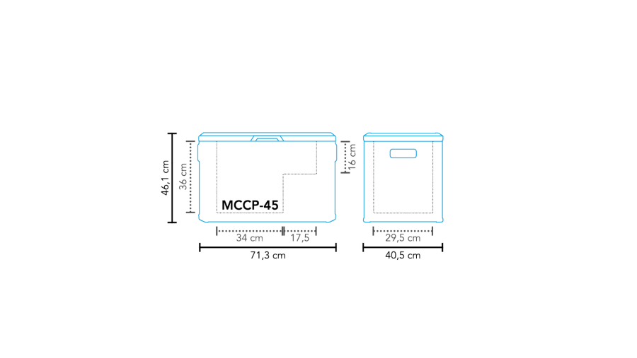 Nevera portátil con compresor MCCP-45 AC/DC
