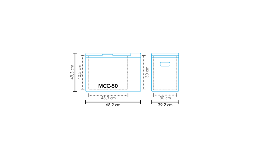 Nevera portátil con compresor MCC-50 AC/DC