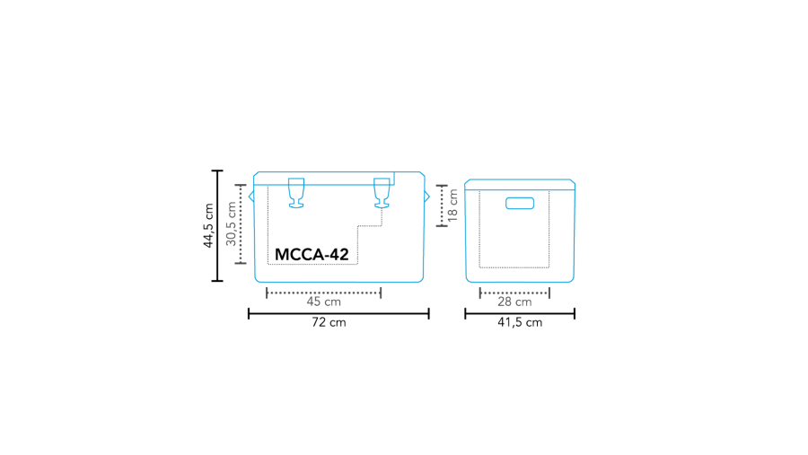 Nevera portátil con compresor MCCA-42 DC