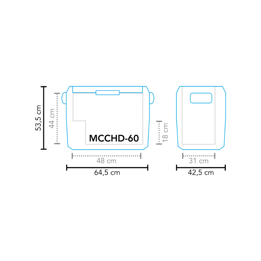 Nevera portátil con compresor MCCHD-60 DC