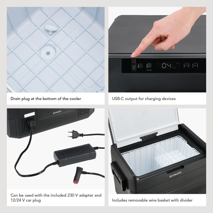 Nevera portátil con compresor MCCM-45 AC/DC